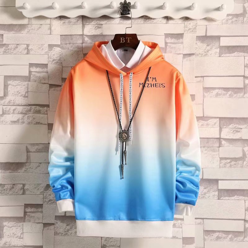 Fashion color long sleeve hoodie sweater