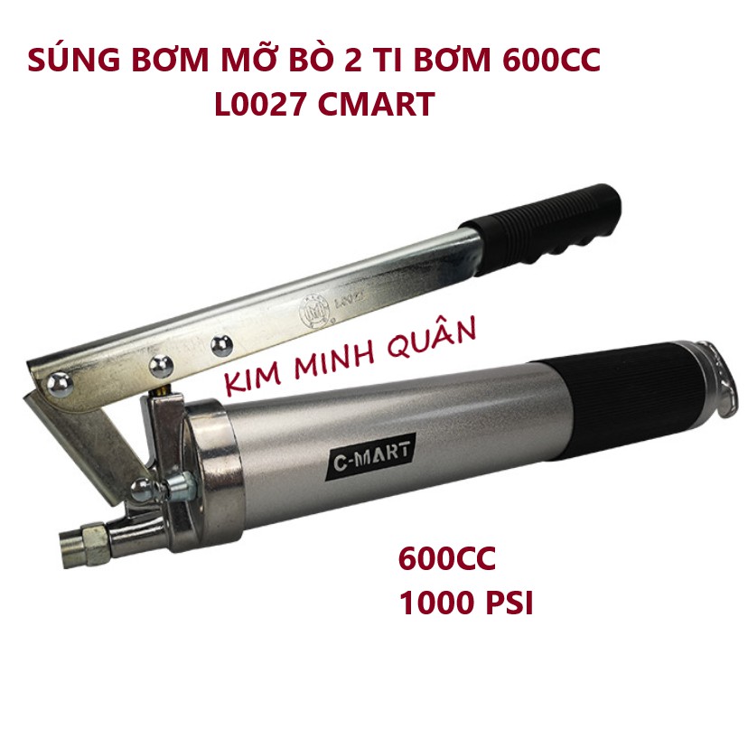 Súng Bơm Mỡ Hạng Nặng 2 Ti Bơm 600cc L0027 CMART