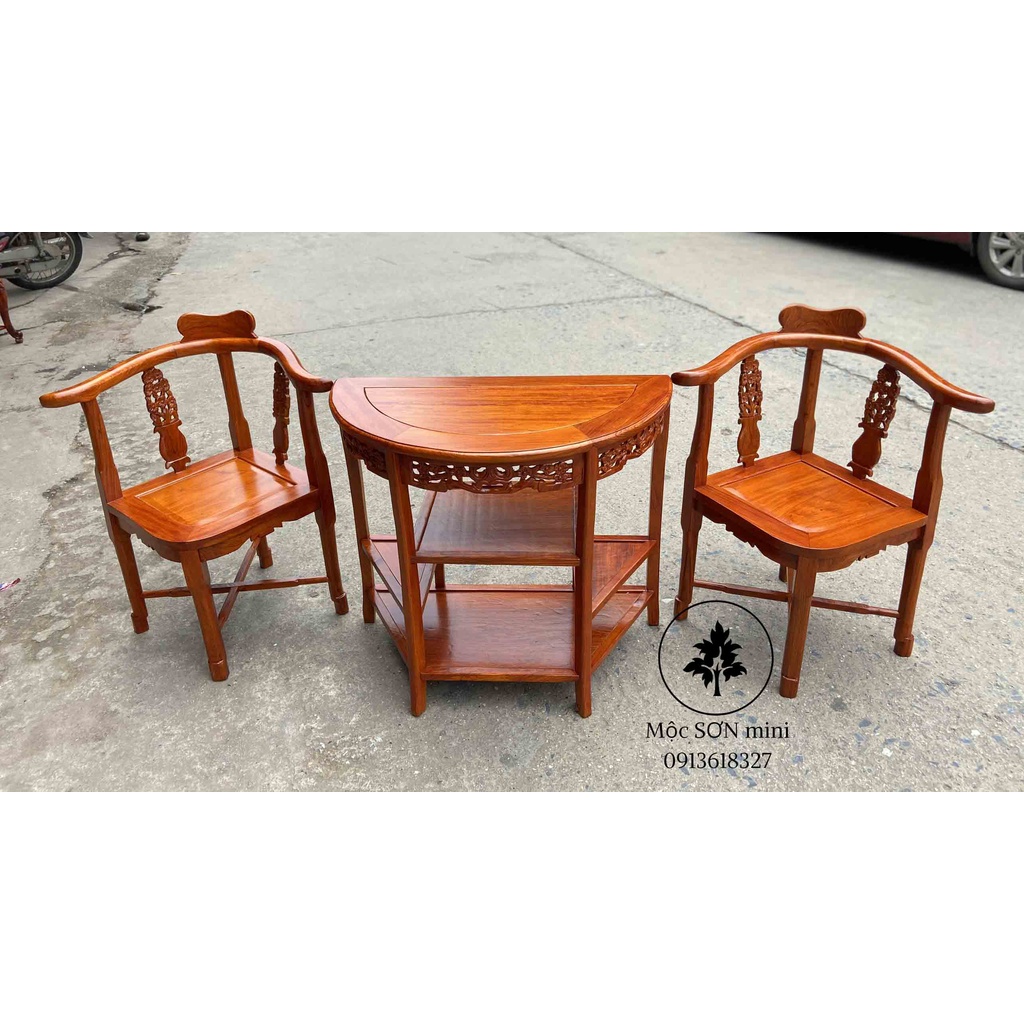 Bộ bàn ghế gỗ hương,bộ gồm bàn tròn và 4 chiếc ghế,bàn ghế phòng khách,combo bàn ghế