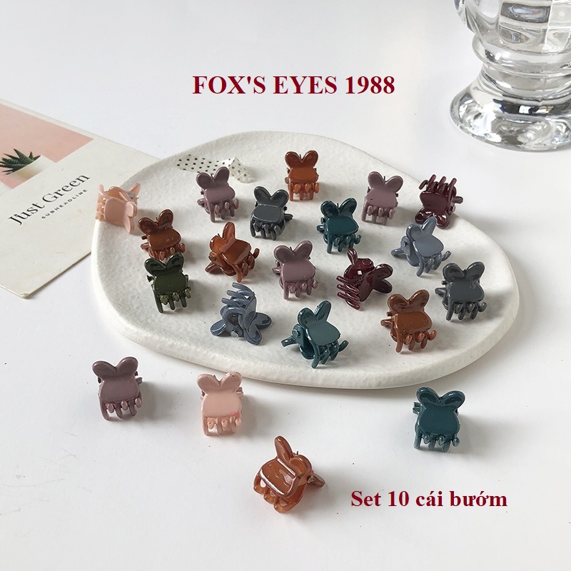 Set 10/20/30/50 Kẹp Tóc Mini Màu Trầm Bóng Phong Cách Hàn Quốc Thời Trang Xinh Xắn Cho Nữ Và Bé Gái
