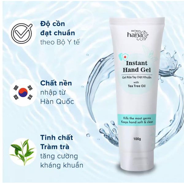 Gel Rửa Tay Kháng Khuẩn with Tea Tree Oil - Rửa Tay Không Cần Nước, Diệt Khuẩn, Phòng Dịch Bệnh