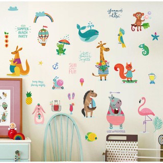 Decal dán hình động vật xinh xắn