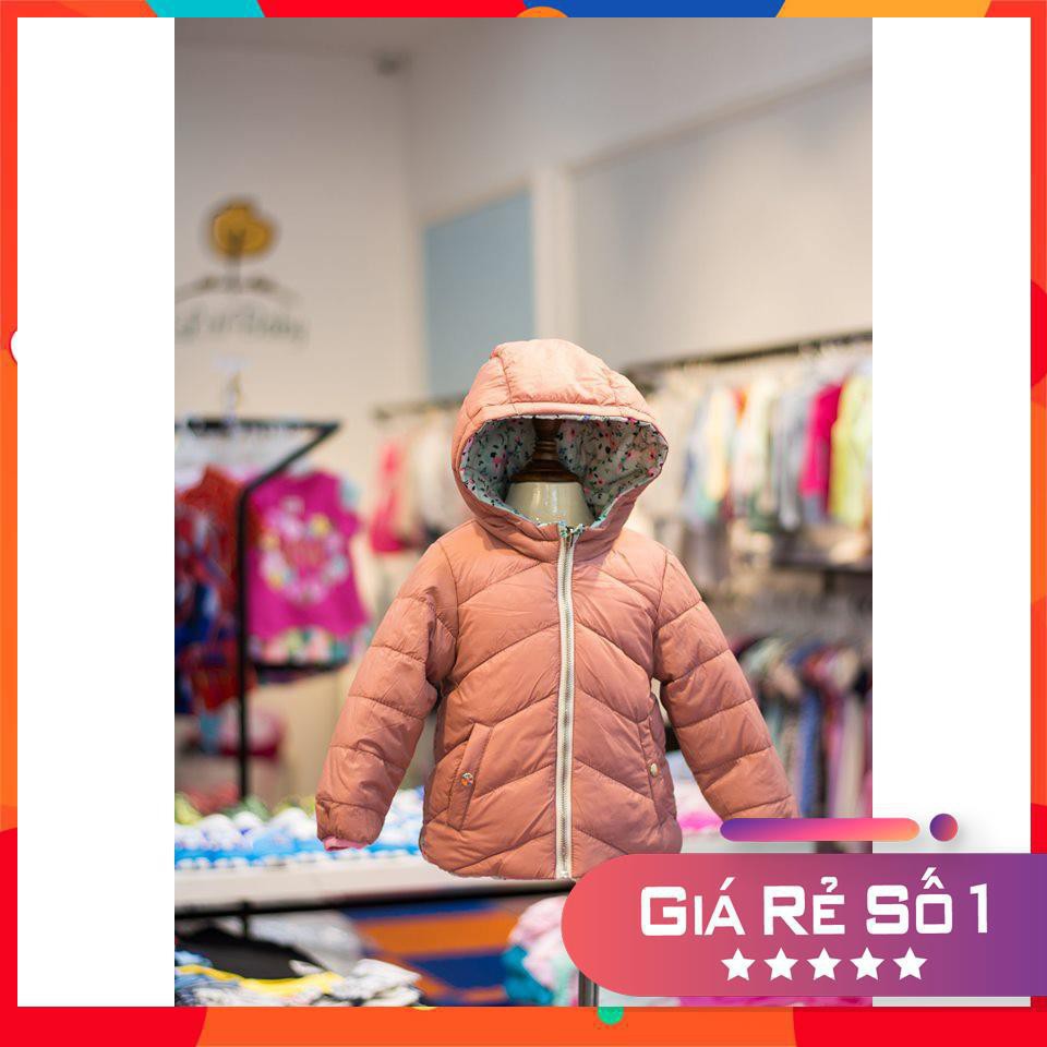 [MẶC ĐƯỢC 2 MẶT] ÁO PHAO BÉ GÁI SIZE 9/12 month - 3/4 years. Trần bông, nhẹ, ấm