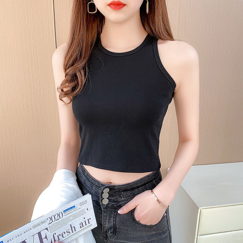 Áo croptop nữ 💖Xuu Design 💖chất cotton, áo ba lỗ cộc tay kiểu ôm vải co giãn AD04