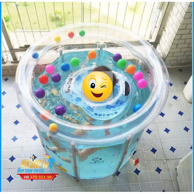 Bể Bơi Tắm Thành Cao Gấp Gọn Cho Bé Doctor Dolphin 80x80cm