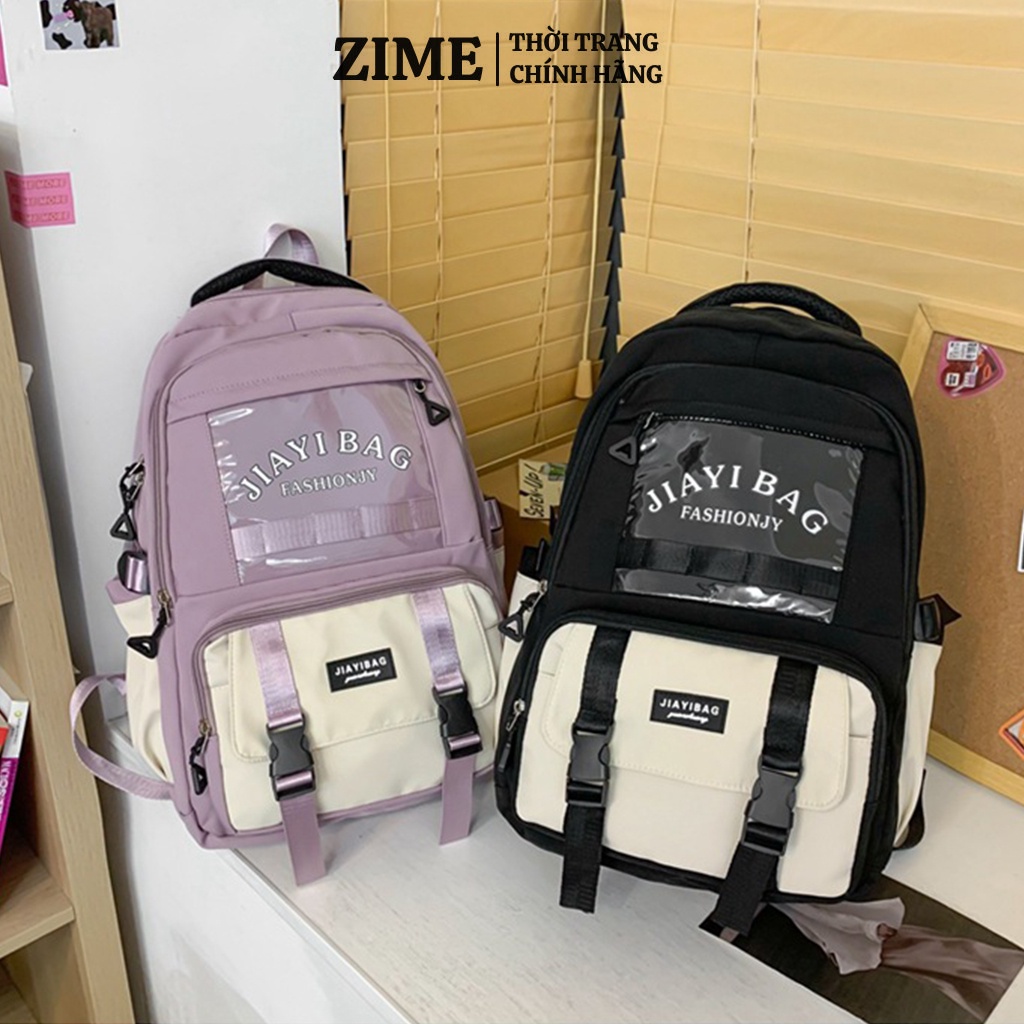 balo nam nữ đi học giá rẻ đẹp ZIME cặp đi học nam nữ thời trang dễ thương phong cách đeo vai trẻ trung