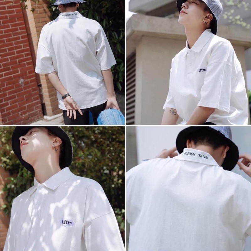 Áo Thun POLO LITRN thêu cổ unisex nam nữ như hình đẹp cực