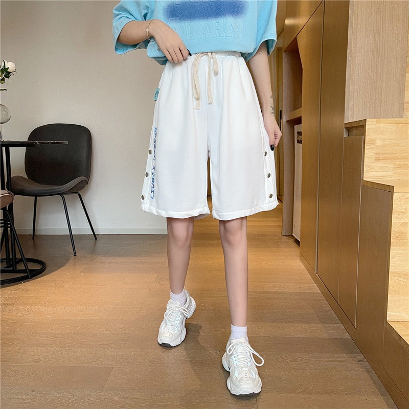 Quần short ZHELIHANGFEI thể thao ống rộng lưng cao thời trang mùa hè cho nữ