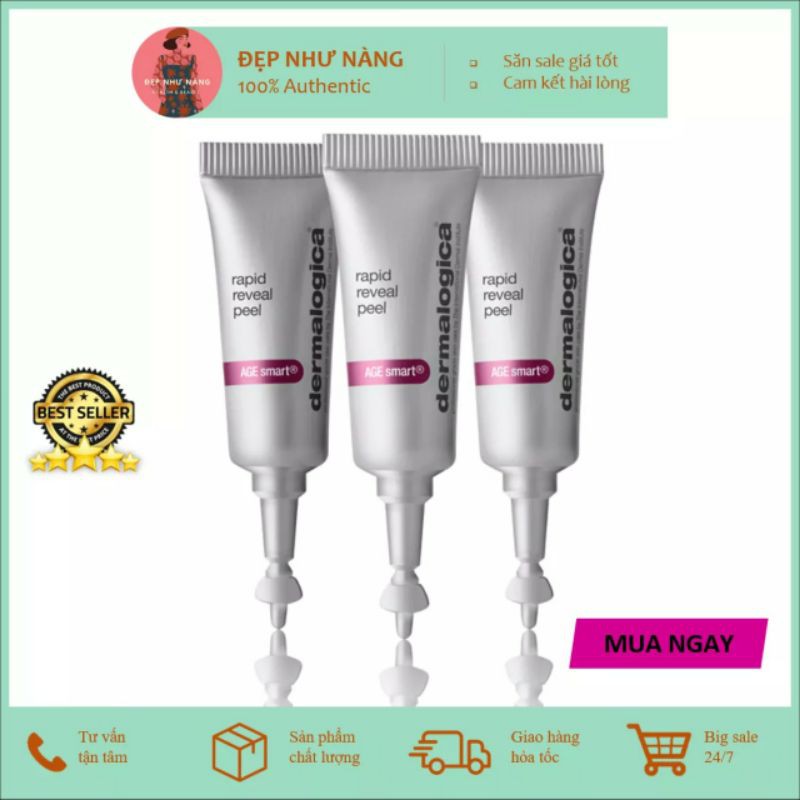 COMBO 3 TUÝP Dermalogica Rapid Reveal Peel Thay Da Sinh Học