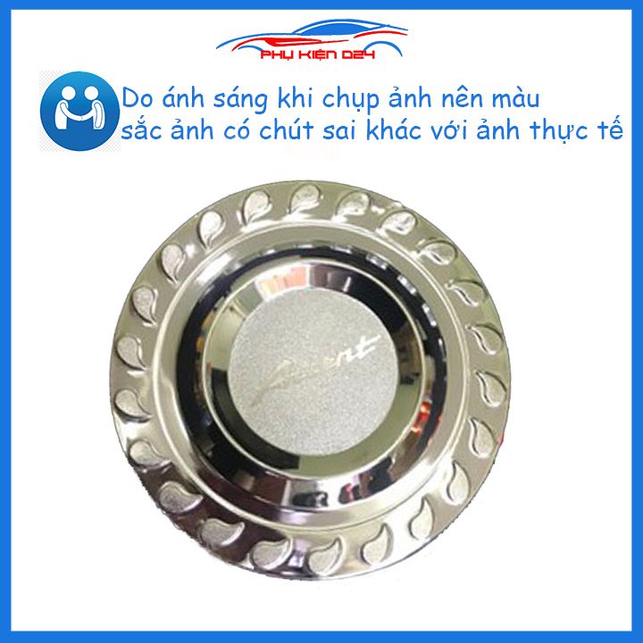 Ốp nắp bình xăng Accent 2015-2016-2017 mạ crom bảo vệ chống trầy trang trí ô tô