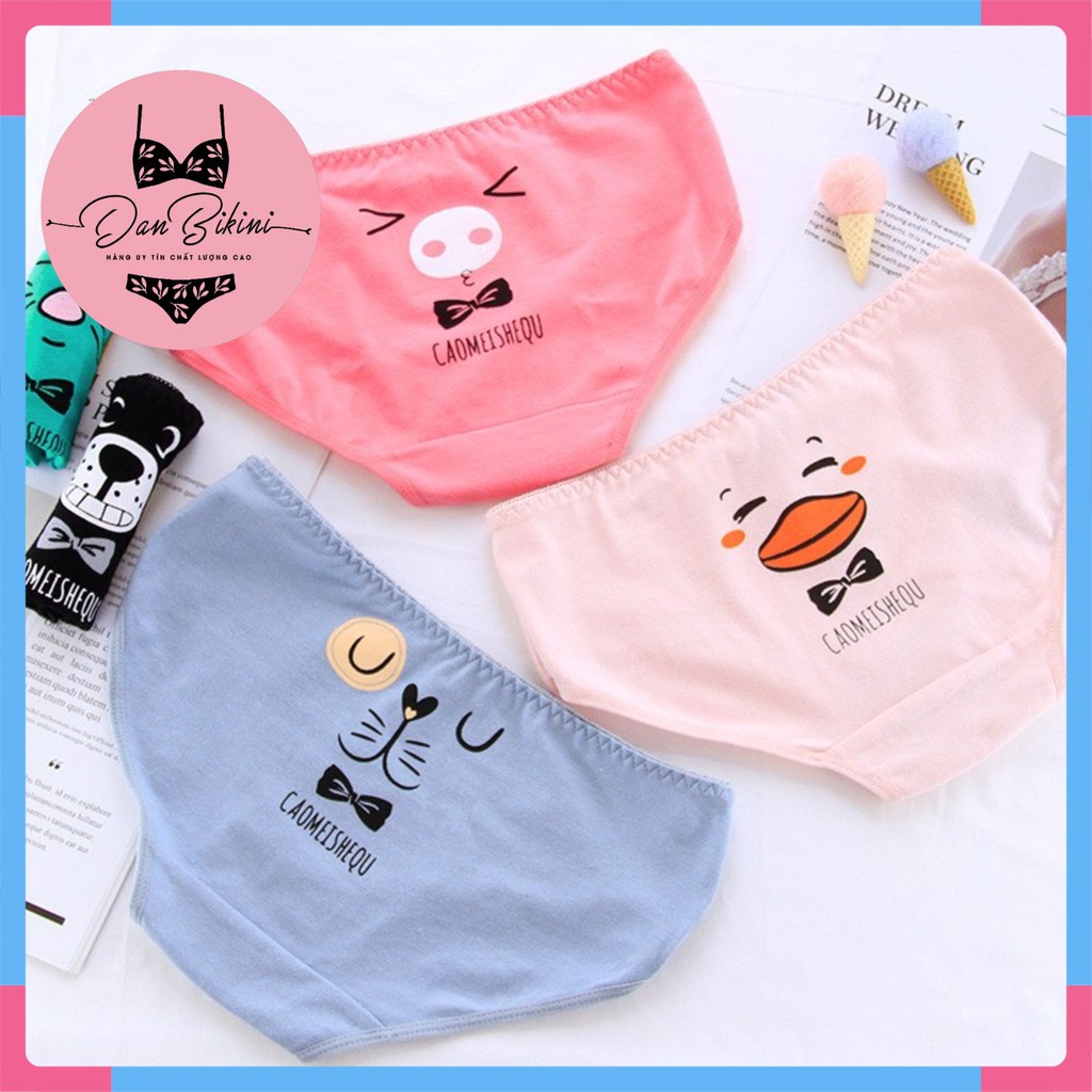Quần Lót Nữ - Quần Lót Nữ cotton dễ thương gợi cảm thoáng mát in hình hoạt hình DAN STORE MÃ L105