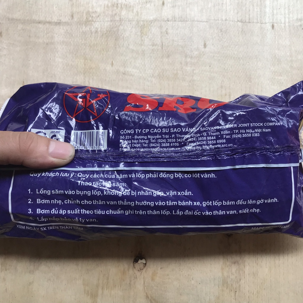 Săm xe, ruột xe đạp các loại xăm sao vàng SCR