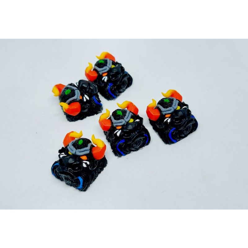 Keycap bull v2 clone màu đen phối cam đỏ trang trí bàn phím cơ