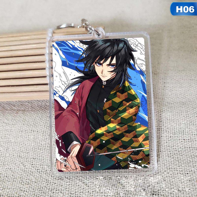 flowersqueen Móc khóa hình Demon Slayer độc đáo bằng acrylic
