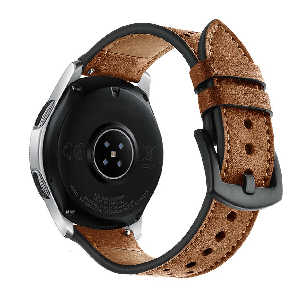 22mm Genuine Leather Wrist Watch Band Strap For Samsung Galaxy Gear S3 Watch 46mm