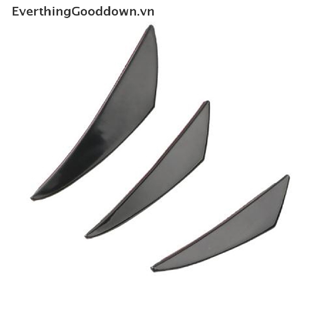 Everthinggooddown Set 6 Thanh Cản Trước Thân Xe Hơi Màu Đen Bóng