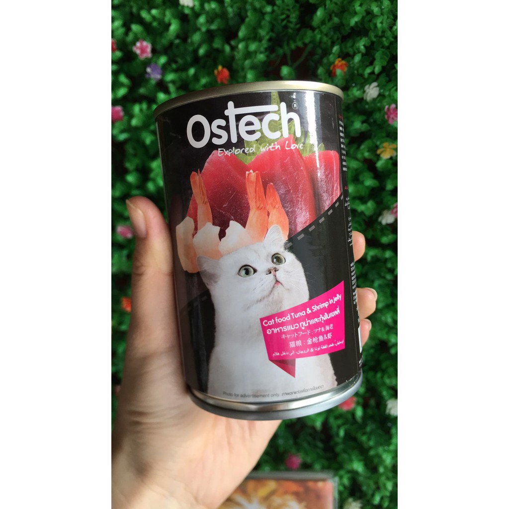 Pate cho mèo vị cá ngừ và tôm Ostech 400gr