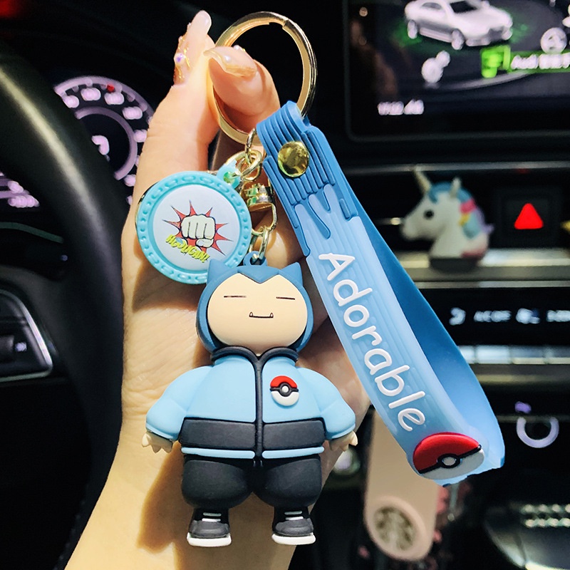 Móc Khóa Mặt Hình Pikachu Hoạt Hình Dễ Thương Sáng Tạo