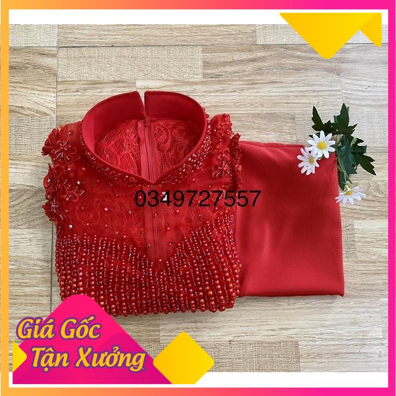 Áo dài cô dâu hàng 6 tà