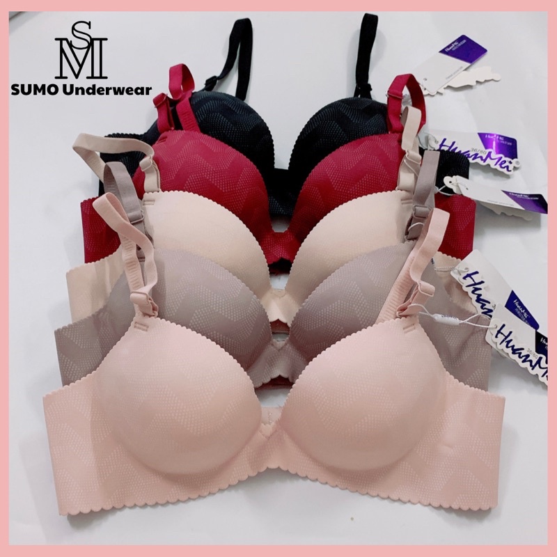 Áo lót nữ su đúc vân sọc không gọng, đệm bàn tay nâng đẩy ngực đẹp L2032. Ảnh và video thật.