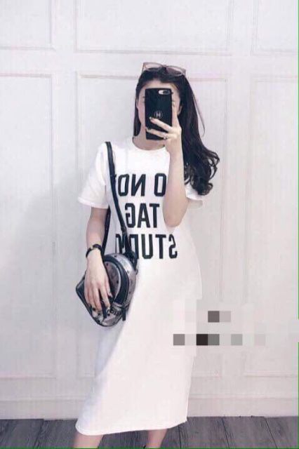 Đầm Suông in Chữ Dài 1m1