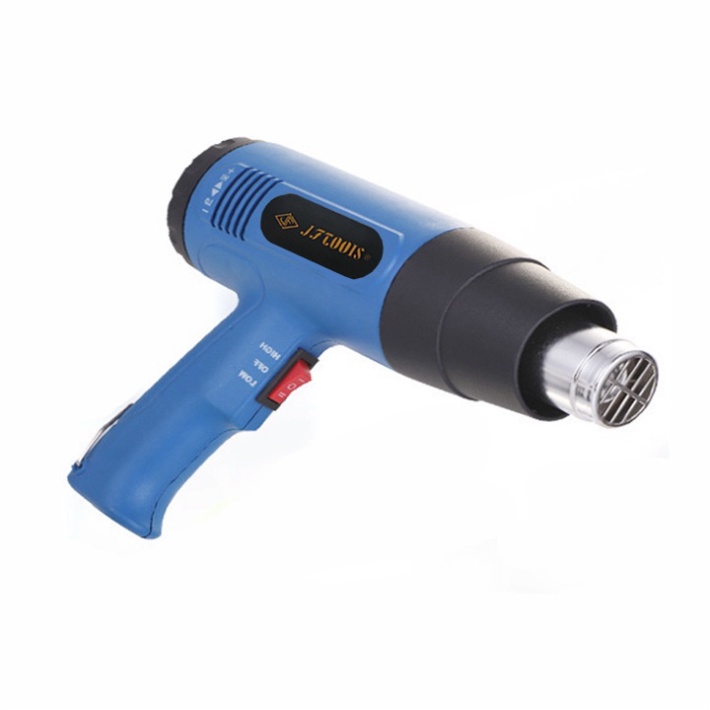 Máy khò nhiệt cầm tay 2000W JFTOOIS đóng gói hàng hóa, dán decal