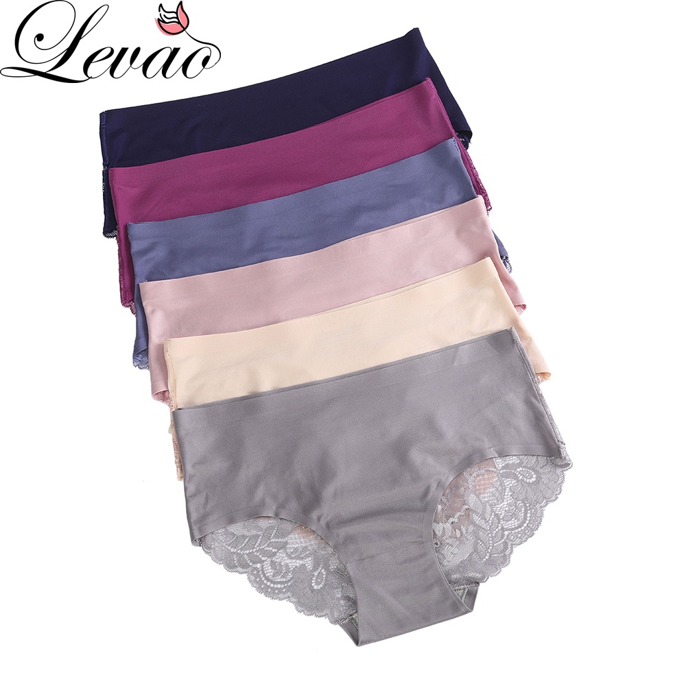 Quần Lót Levao Bằng Cotton Phối Ren Quyến Rũ Dành Cho Nữ