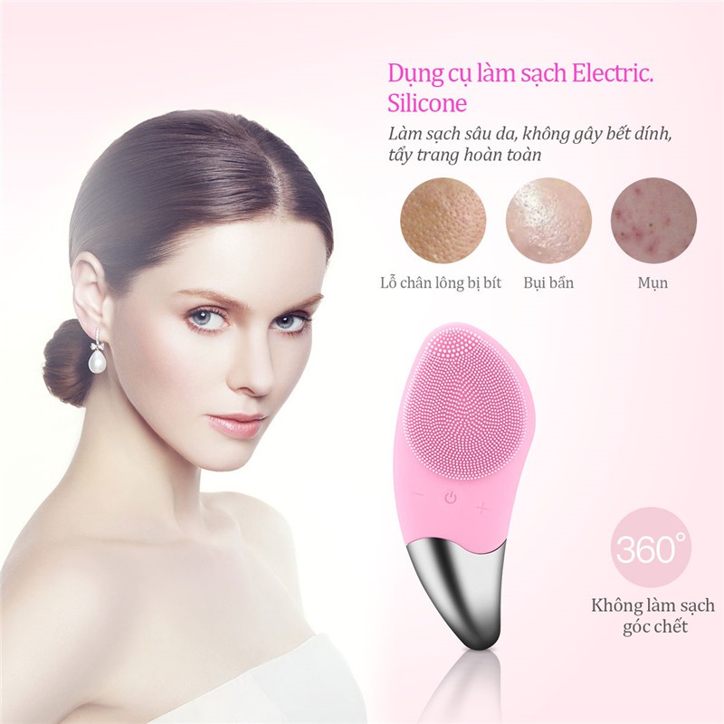 [Mã FMCGMALL - 8% đơn 250K] Máy rửa mặt CkeyiN bằng silicone chống thấm nước | BigBuy360 - bigbuy360.vn