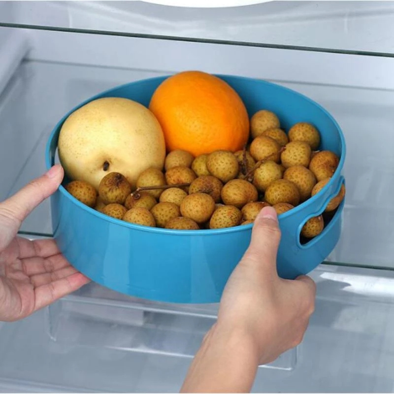 Khay Đựng Trái Cây / Mỹ Phẩm Xoay 360 Độ Đa Năng Tiện Dụng Cho Văn Phòng