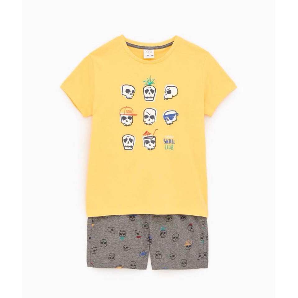 Bộ bé trai ZR chất cotton họa tiết