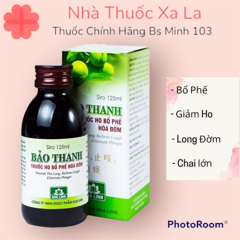 Siro ho Bảo Thanh Hoa Linh Giảm Viêm Họng Viêm phế quản (125ml)