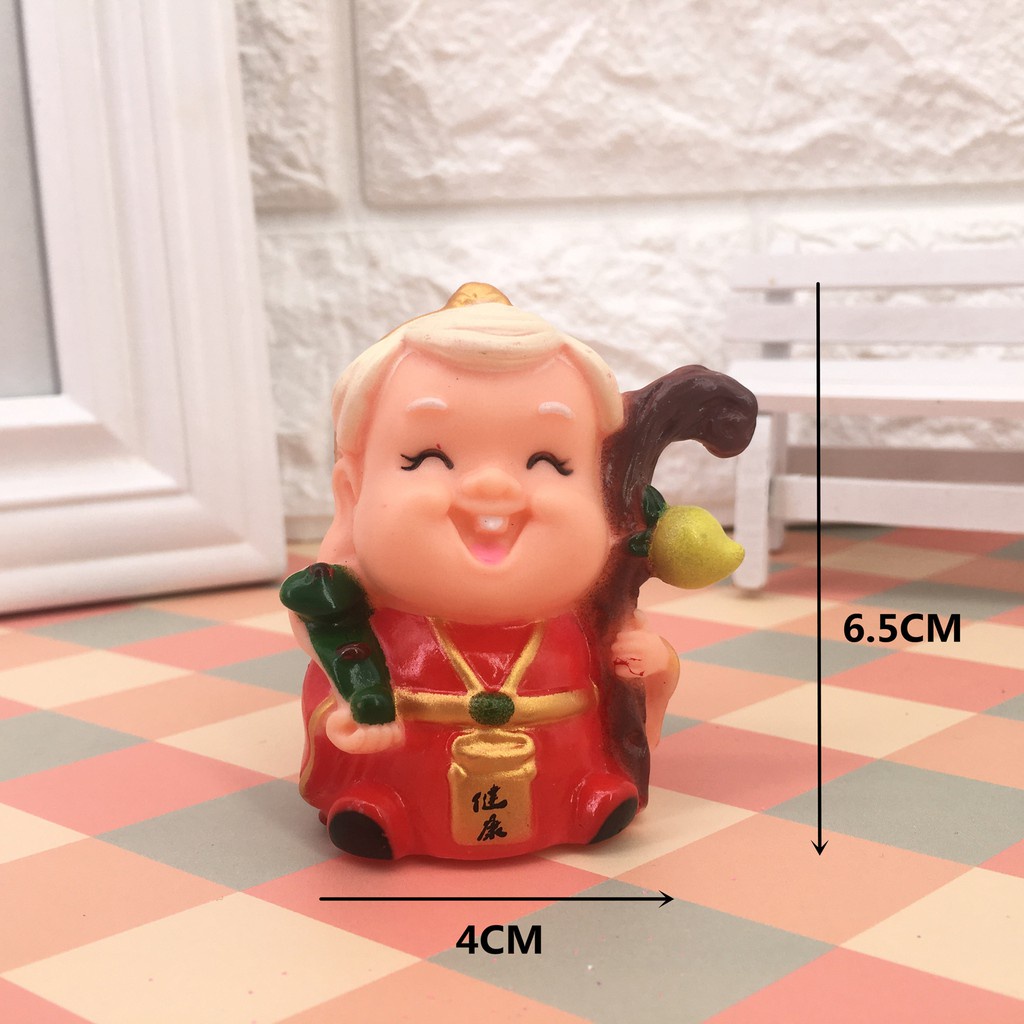 Tượng Ông Thọ Bà Thọ trang trí bánh kem, phụ kiện trang trí bánh sinh nhật, đồ trang trí, trưng bày