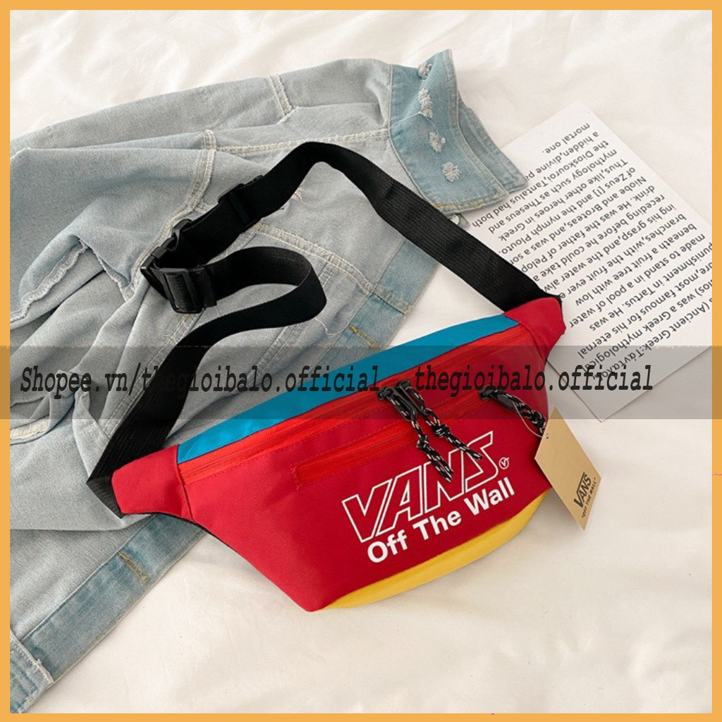 Túi Đeo Chéo Vans, Túi Vans Bao tử 2 màu Đen, Đỏ Waist Bags Bape VN | Túi thời trang Nam Nữ Unisex