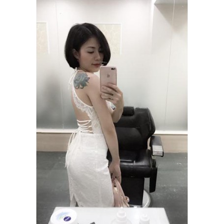 Đầm ren body dự tiệc, đầm ren hở lưng Swan đẹp xuất sắc | BigBuy360 - bigbuy360.vn