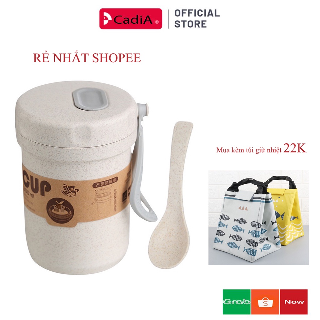 Cốc đựng canh lúa mạch an toàn cho sức khỏe, chịu nhiệt cao xinh xắn dung tích 300ML