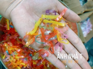 1kg nịt chun buộc tóc ( đen và màu )