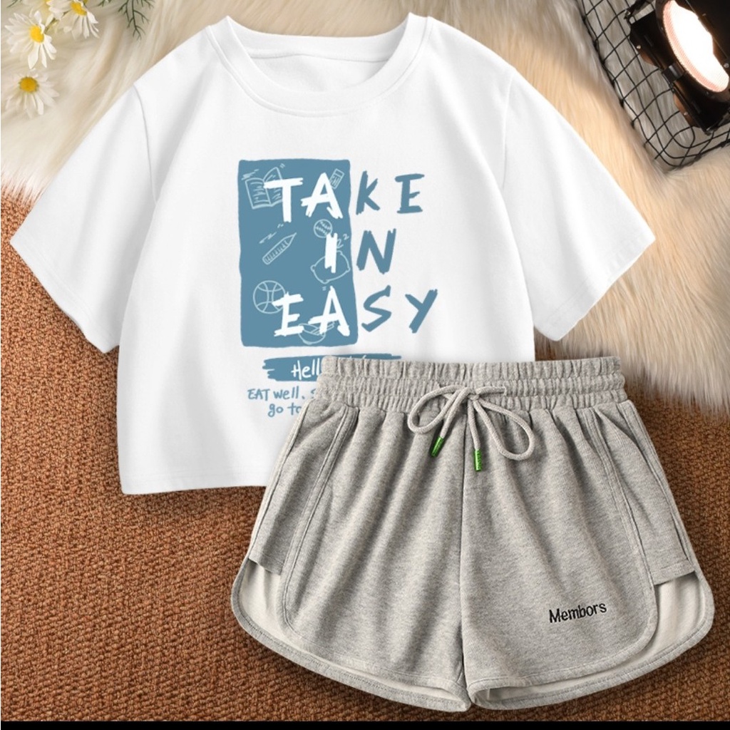 Bộ cộc tay cho bé trai bé gái mùa hè chất cotton 4 chiều size đại đến 65kg - Bộ Cutie