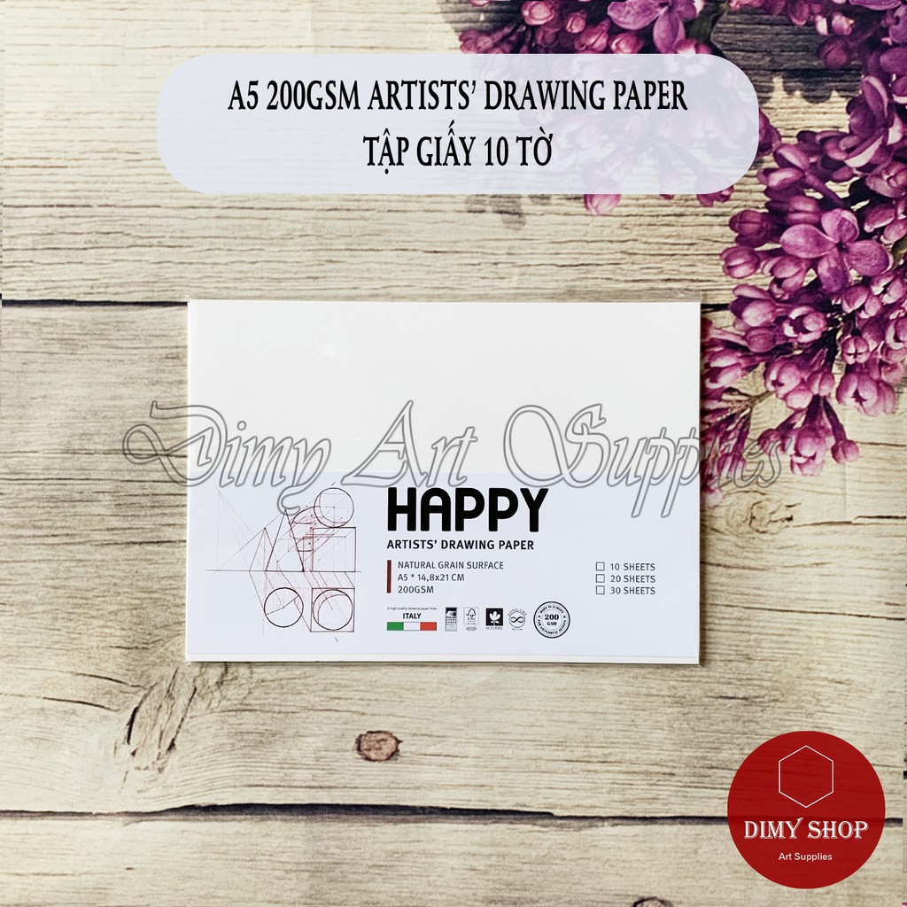 Giấy vẽ đa chất liệu HAPPY Pittura 250gsm
