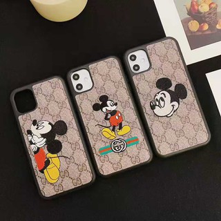 GUCCI Ốp Điện Thoại Thêu Hình Chuột Mickey Chống Sốc Cho Apple 11 iPhone XSMAX XR X i7 i8 Plus