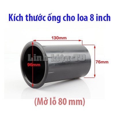 Ống thông hơi loa 3 inch 4 inch 5 inch 6.5 inch 8 inch