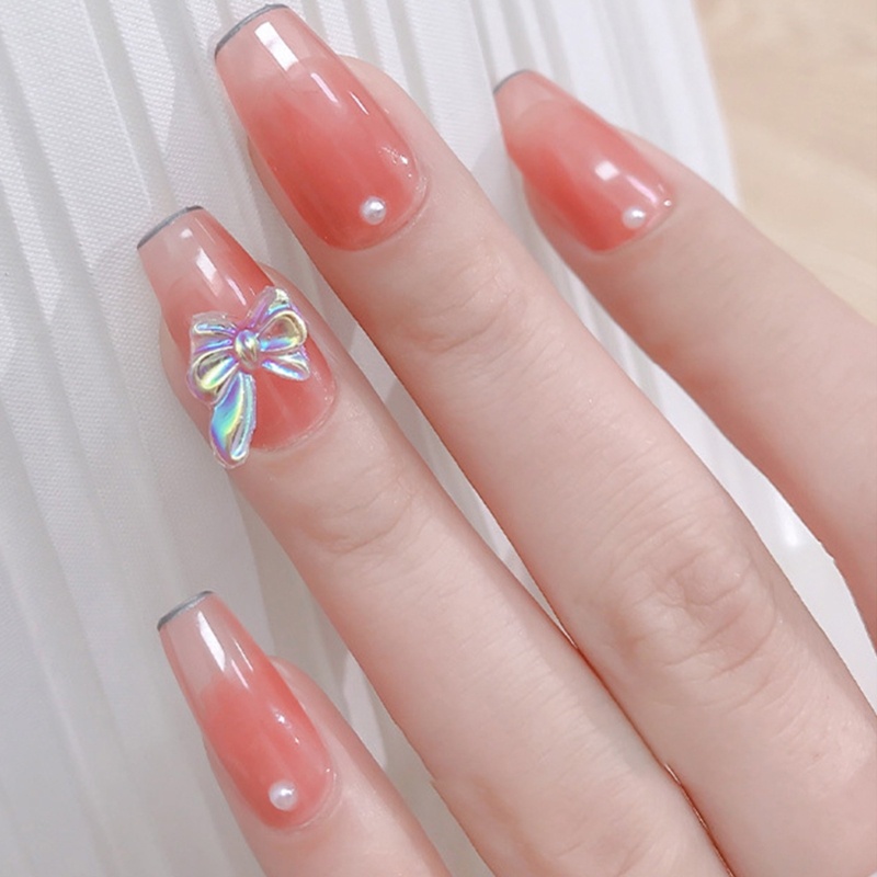 Set 200 Hình Dán Trang Trí Móng Tay Hình Nơ 3D