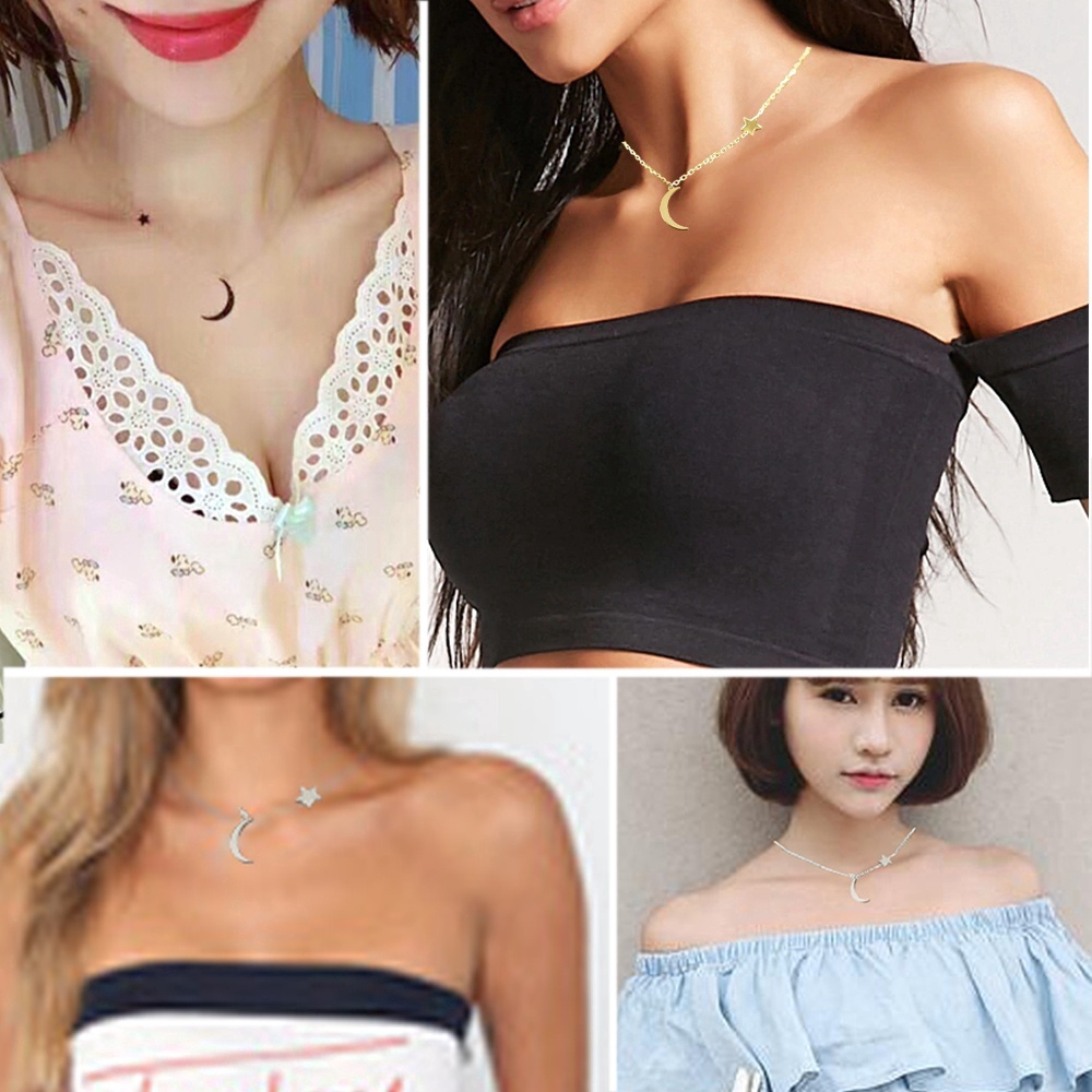 【hoan nghênh】Dây chuyền mặt hình trăng và ngôi sao dễ thương