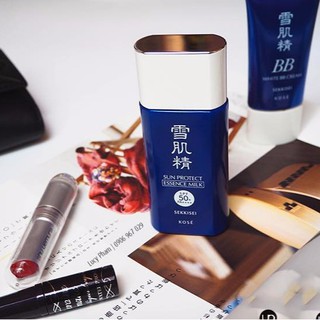 Kem chống nắng kose sekkisei sun protect essence milk