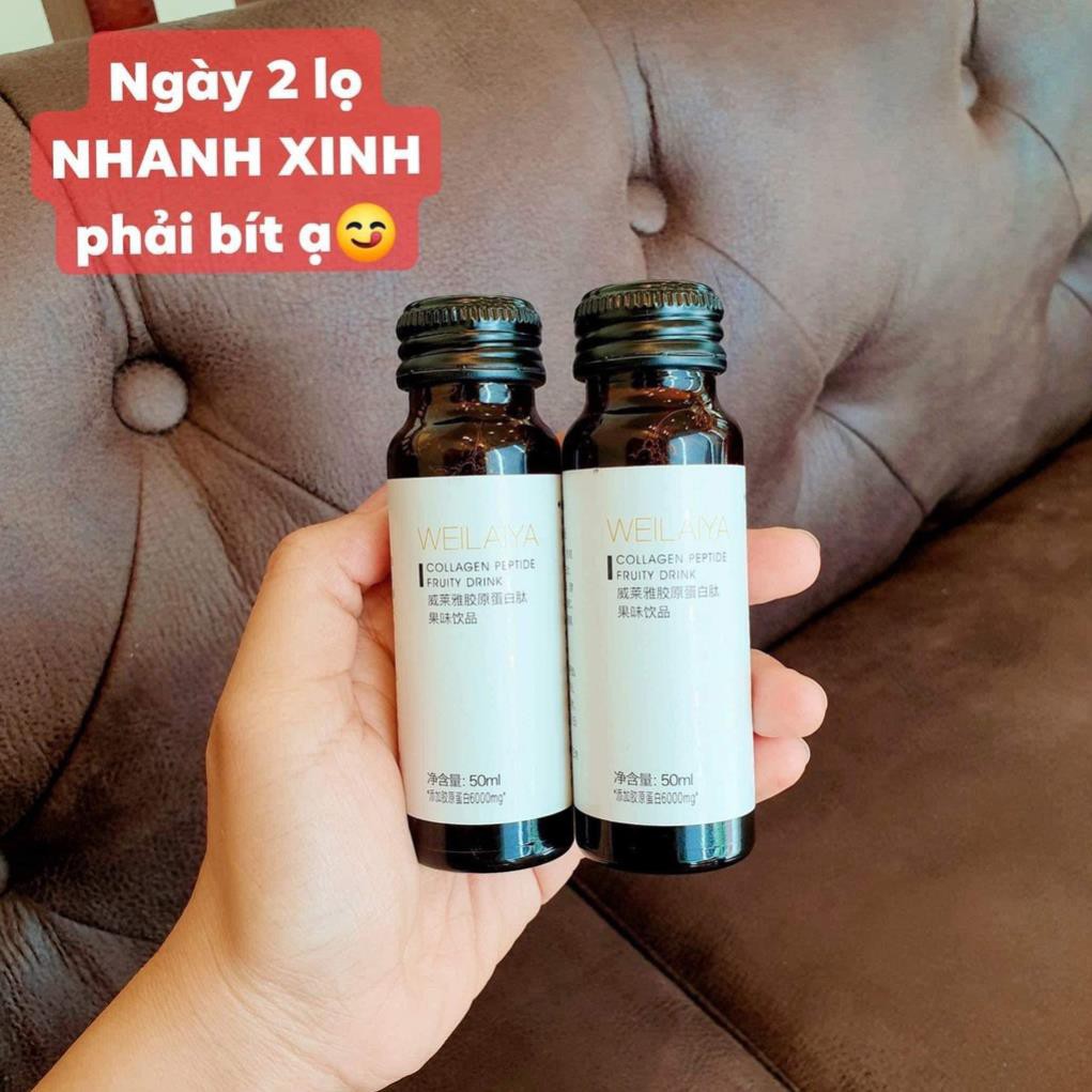 [Sẵn SLL] Collagen Nước Kháng Đường Weilaiya Chính Hãng Collagen Uống Chống Lão Hóa Giữ Mãi Thanh Xuân Hộp 8 Chai 50ml | Thế Giới Skin Care