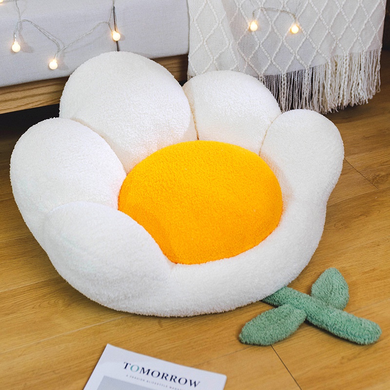 Đệm ngồi NAFENAI bằng cotton hình hoa mềm mại trên sàn nhà/cửa sổ mùa đông