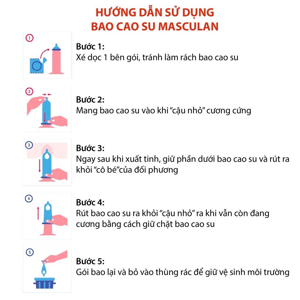 Bao Cao Su Masculan Long Pleasure Kéo Dài Thời Gian, Có Gân Và Chấm Hạt - Hộp 10 Bao