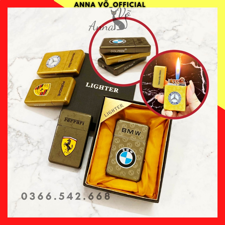Hột-𝙌𝙪𝙚̣𝙩-𝘽𝙖̣̂𝙩-𝙇𝙪̛̉𝙖 DOLPHIN bản ga-đá hình logo xe hơi MERCEDES BENZ, BMW, FERRARI, POSCHE - ANNA VÕ DP06-TD