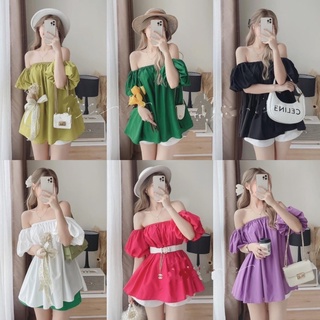ÁO KIỂU TRỄ VAI XINH ĐẸP TAY BỒNG BỐNG BÔNG B19