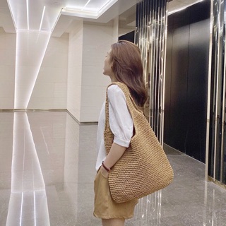 Túi cói tote size lớn siêu xinh