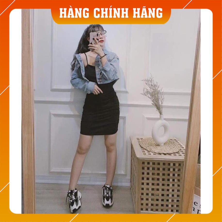 [HÀNG CAO CẤP-FREESHIP] Váy Body 2 Dây Dúm Eo Nữ, Đầm 2s trơn dáng ôm co giãn màu ĐEN | TRẮNG | TÍM Ulzzang SIÊU ĐẸP